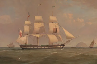 Das Black Ball Line Paket Schiff New York vor Ailsa Craig